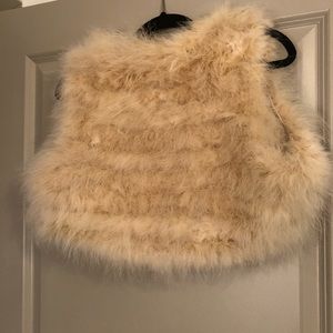Cropped fur vest